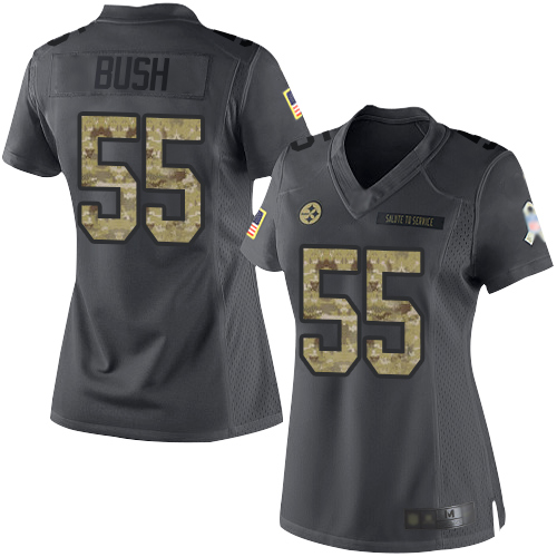 NFL P S Steelers Devin Bush #55 Black Limited Game Jersey - Premium