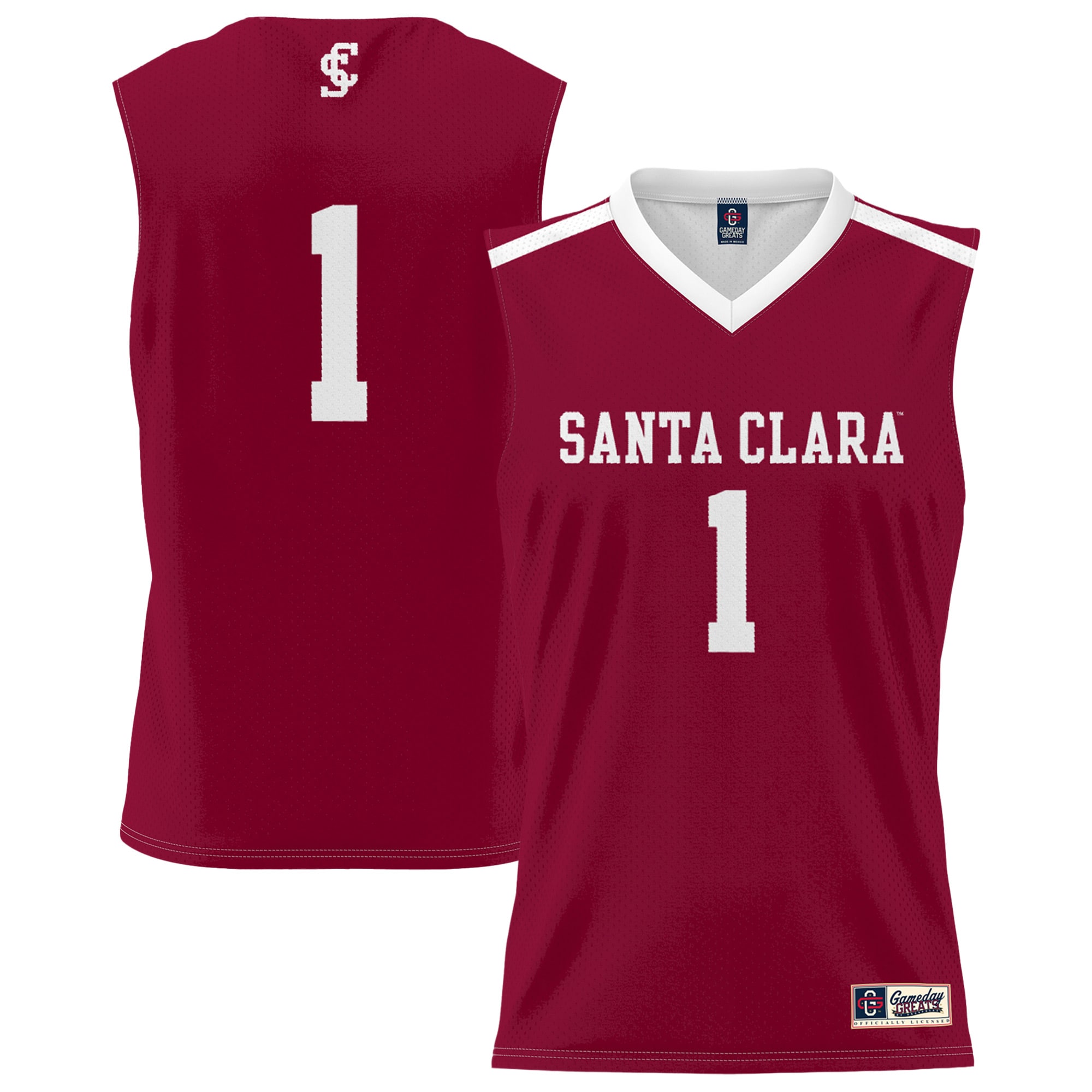 [NJP] Santa Clara Broncos GameDay Greats Youth Lightweight Collegiate Basketball Fashion Jersey - Maroon