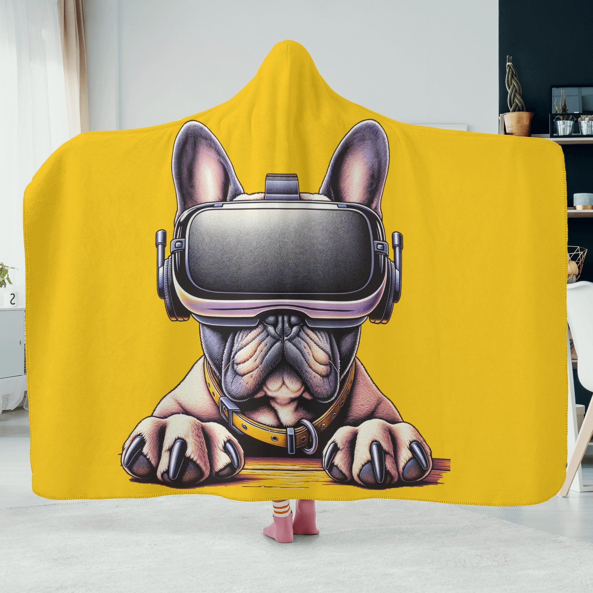 Frenchie Lover Loki - Everyday Hooded Blanket Pet Owner Apparel