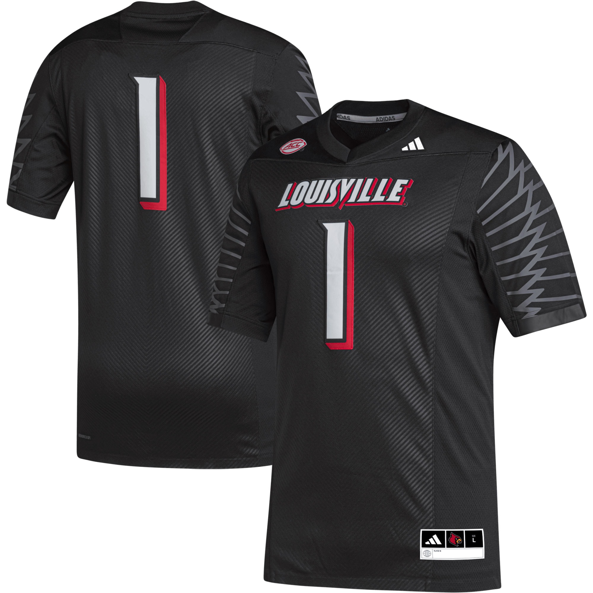 [NJP] Louisville Cardinals Premier Football Jersey - Black