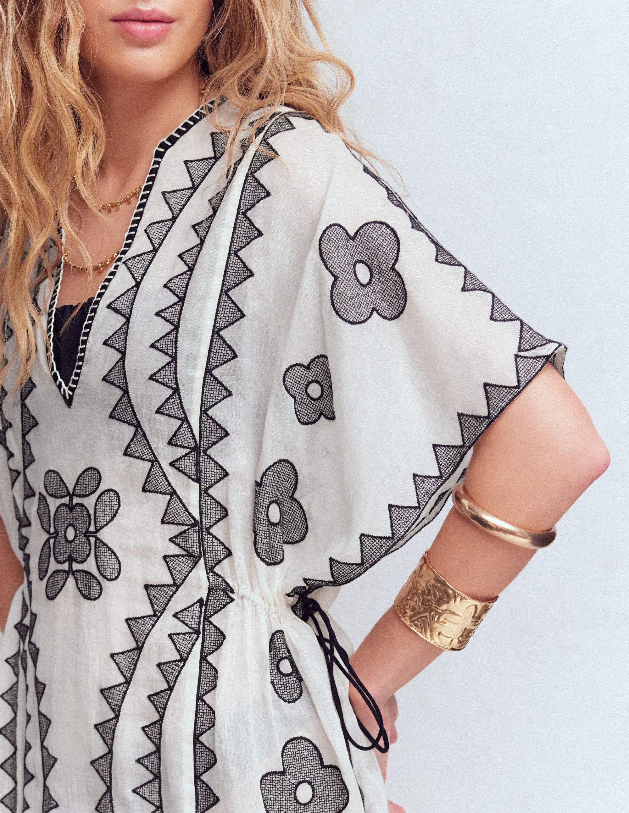 Side Tie Kaftan Dress