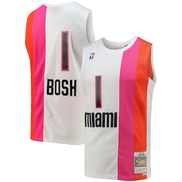 Chris Bosh MIA Swingman Jersey - classic Basketball - White game-day