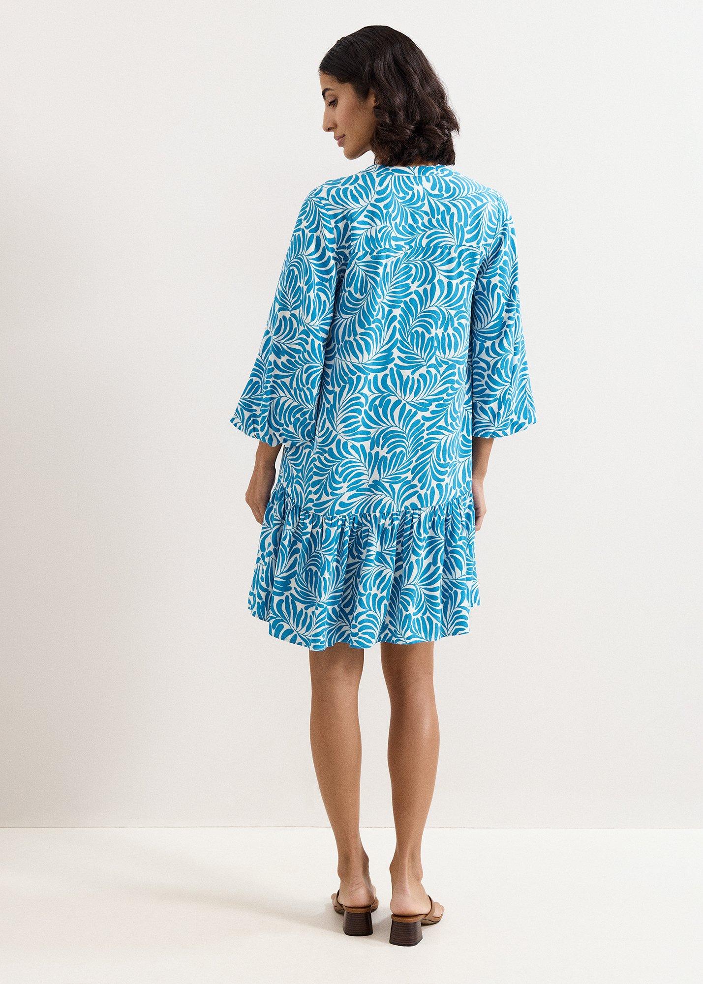 Phoebe Blue Print Swing Dress