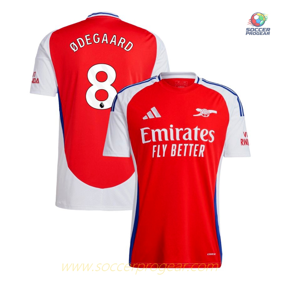 Arsenal Home Team Soccer Shirt 2024/25 Collection Ødegaard