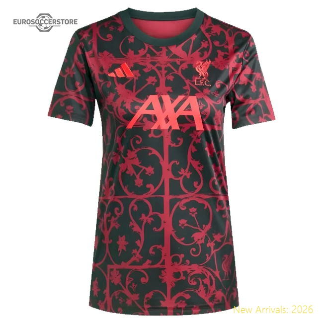 Premium 2025-2026 Liverpool Pre Match Shirt (black) - Womens