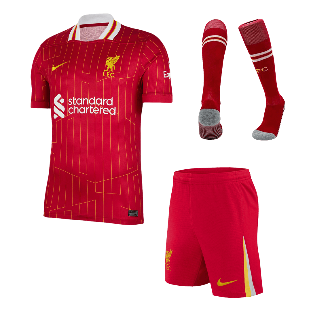 Liverpool Home Soccer Jersey Kit(Jersey+Shorts+Socks) 2024/25Authentic