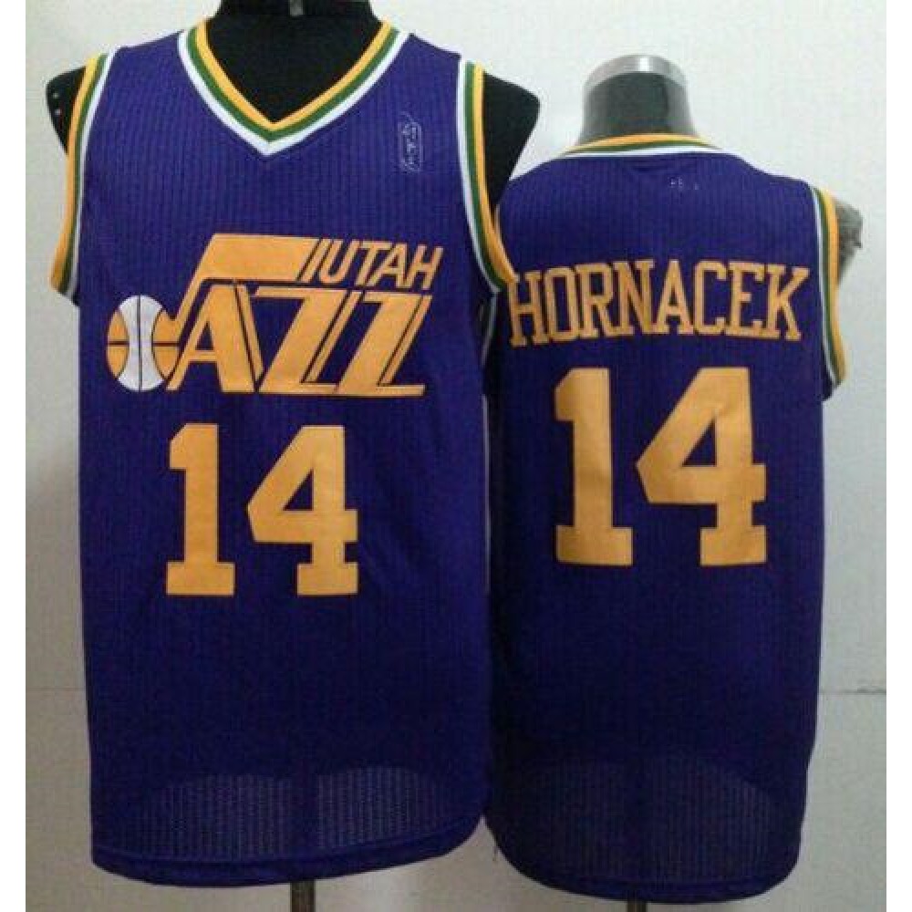 Collector's Item Authentic Men's Jazz #14 Jeff Purple Basketball Jersey