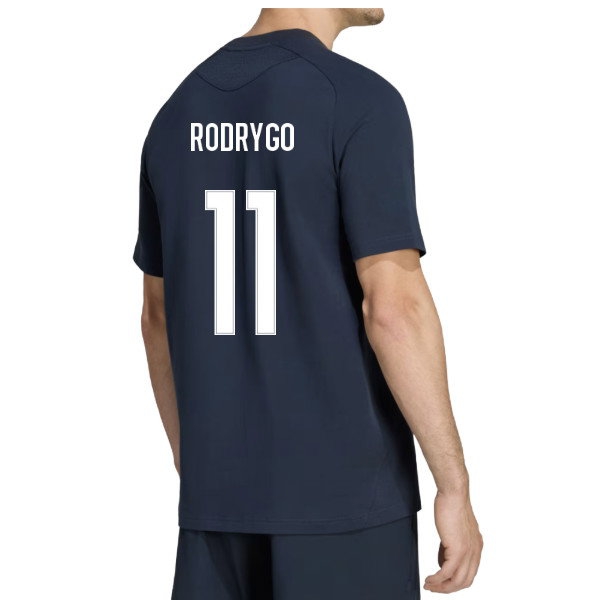 2026-2027 Real Madrid Tiro Travel Tee (Navy) (Rodrygo 11)