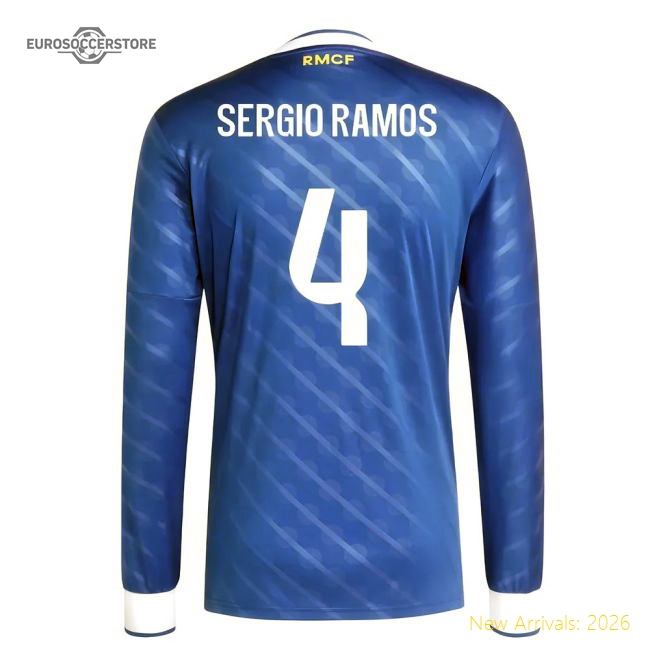 High-Quality 2025-2026 Real Madrid Long Sleeve Third Shirt (Sergio Ramos