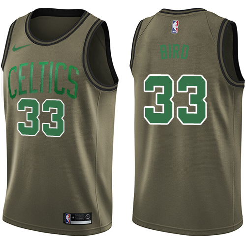 Durable CEL Larry Bird #33 2024 Icon Swingman NBA Jersey Green -