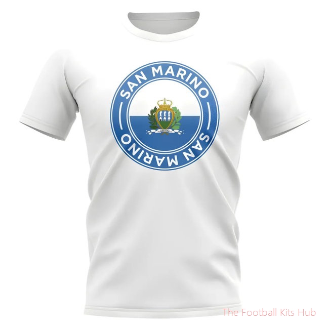 San Marino Football Badge T-Shirt (White)