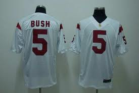 Men's None White 2024 game jersey Bush White #5 premium Jersey