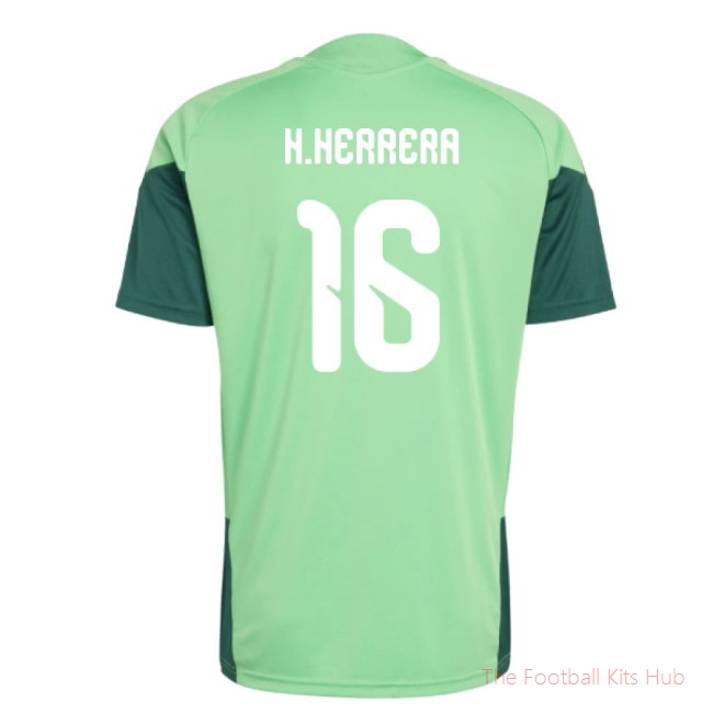 2026-2027 Mexico Training Jersey (Semi Flash Green) (H.Herrera 16)