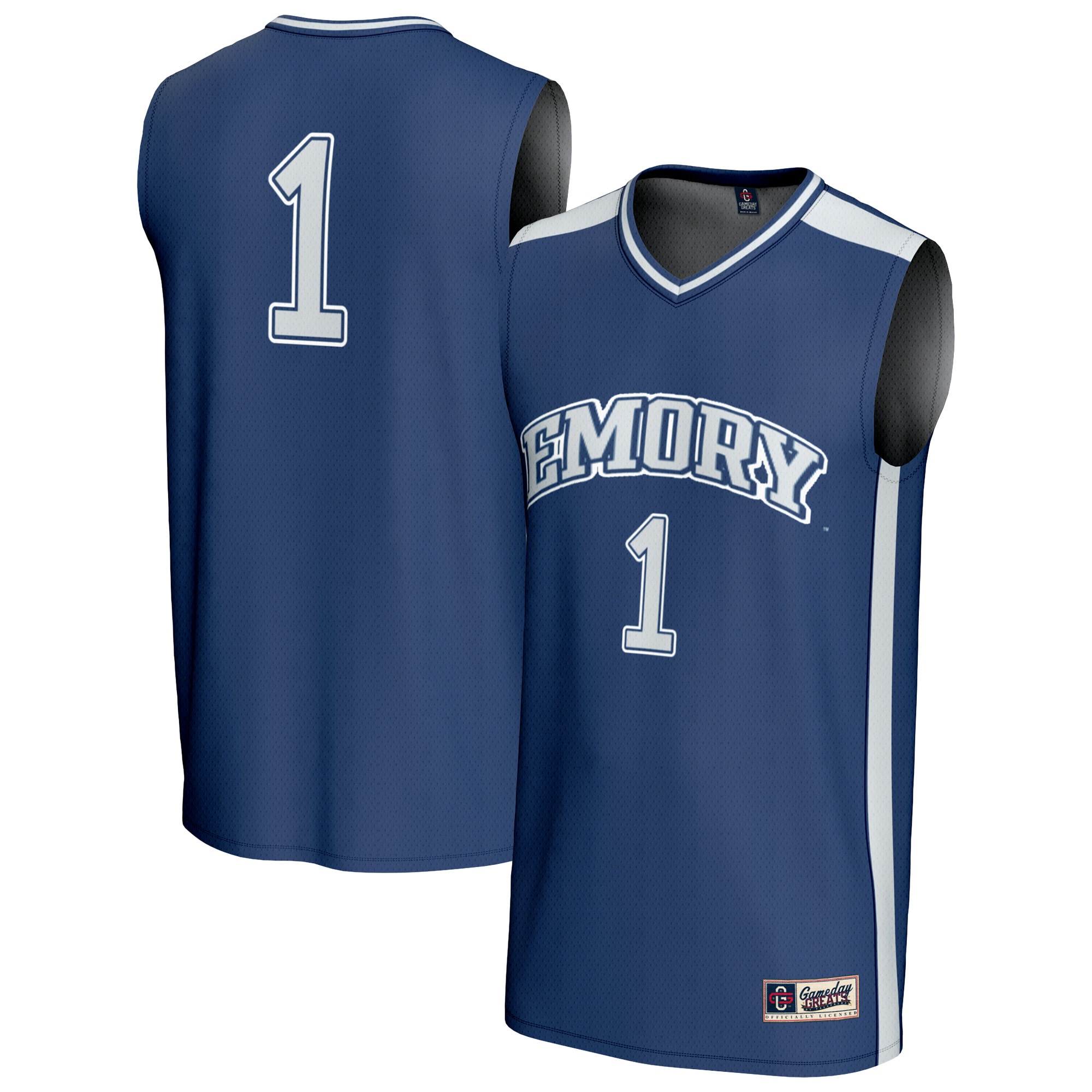 [NJP] Emory Eagles GameDay Greats Unisex Lightweight Collegiate Basketball Fashion Jersey - Blue