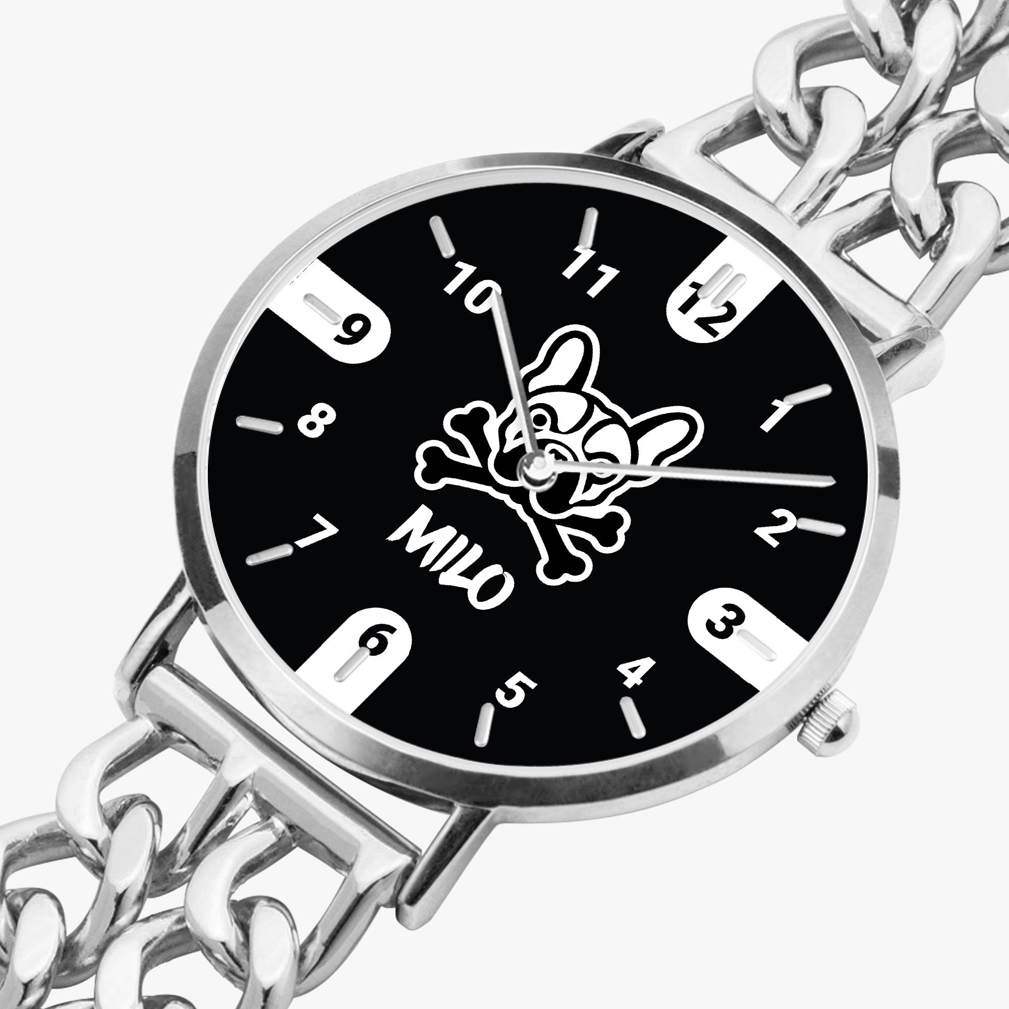 Personalized Chic Hollow Strap Watch For Frenchie Lovers Winter Wear