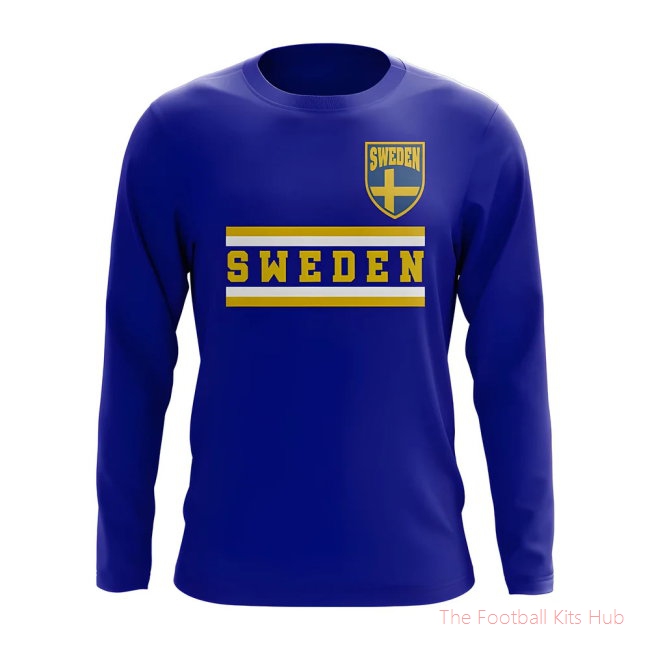 Sweden Core Football Country Long Sleeve T-Shirt (Royal)