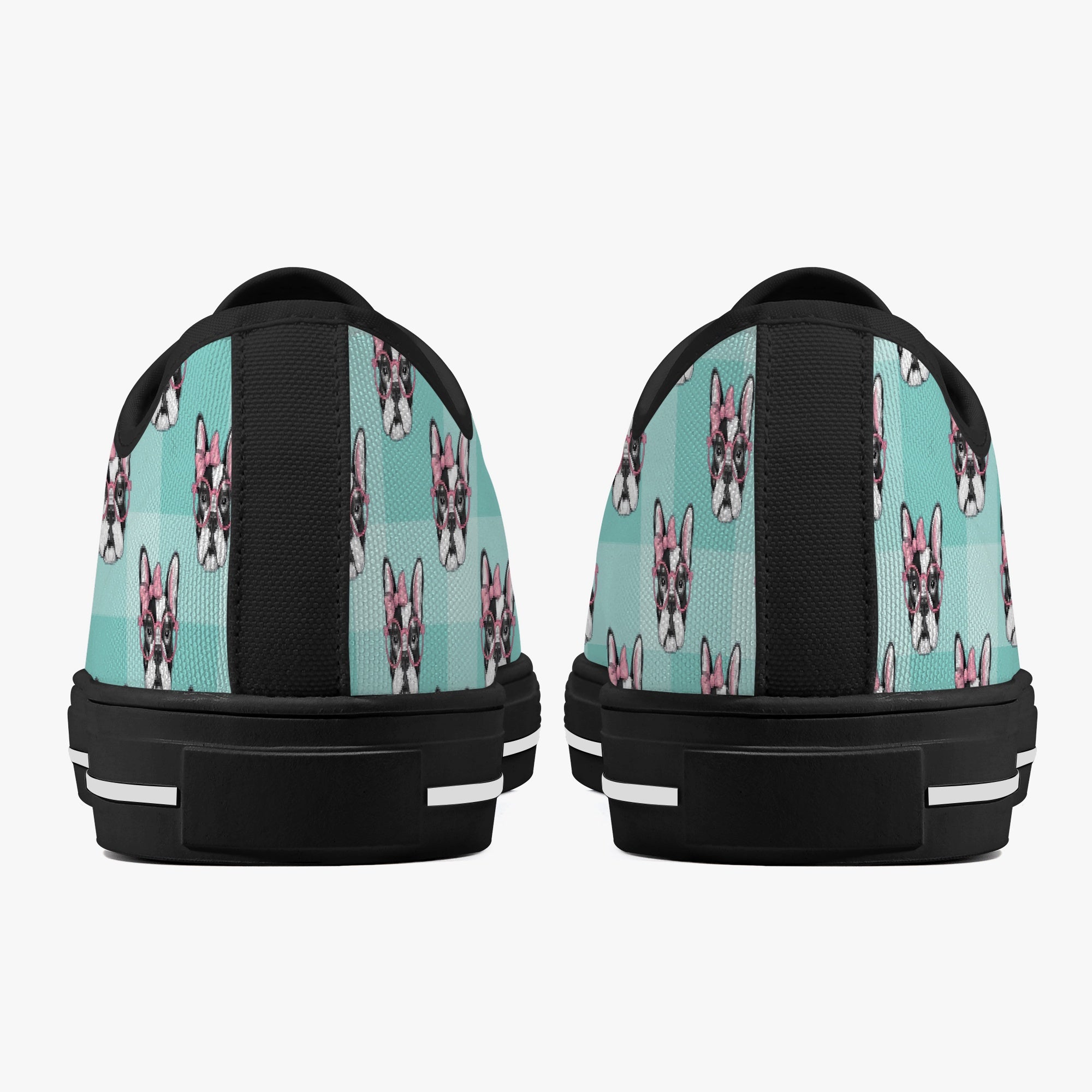 French Bulldog Biggie Classic Low Top Canvas Shoes Durable Dog Footwear