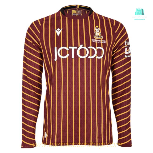 2025-2026 Bradford City Home Shirt Long Sleeve