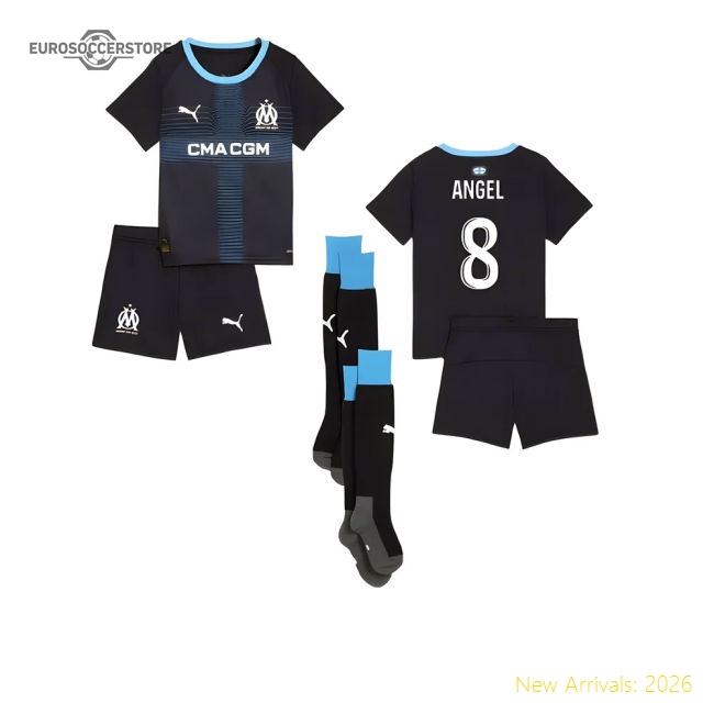 Away Club Teams,Marseille 2025-2026 Marseille Jersey Mini Kit (Angel 8)