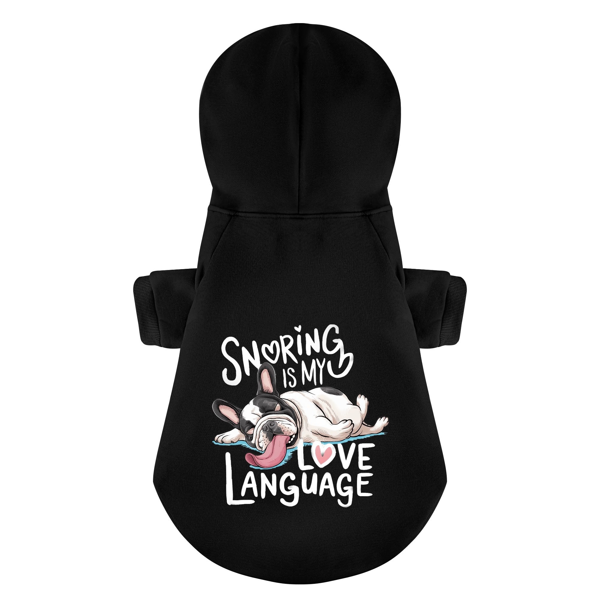 French Bulldog My Language Personalized French Bulldog Hoodies With