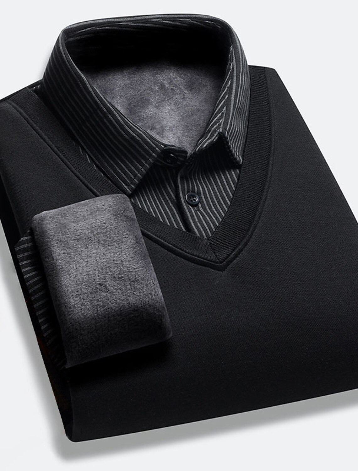 Men's Pullover Sweater Jumper Ribbed Knit Regular Knitted Warm Plain