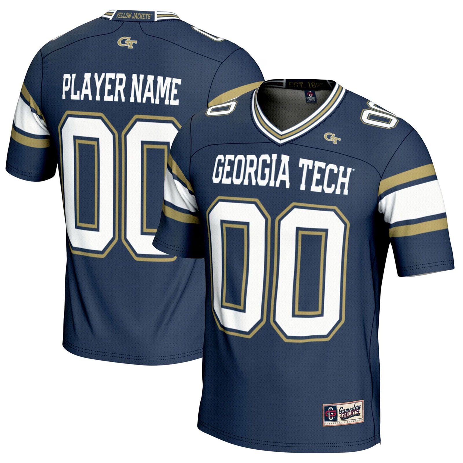 Georgia Tech Yellow Jackets GameDay Greats Youth NIL Pick-A-Player 2026 Season Football Jersey - Navy