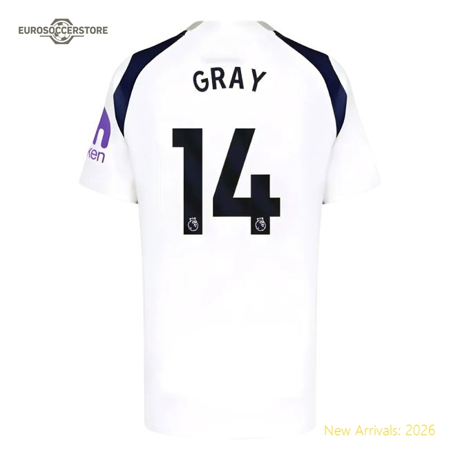 2025-2026 Football Team Kids Comfortable Jersey Gray Fabric
