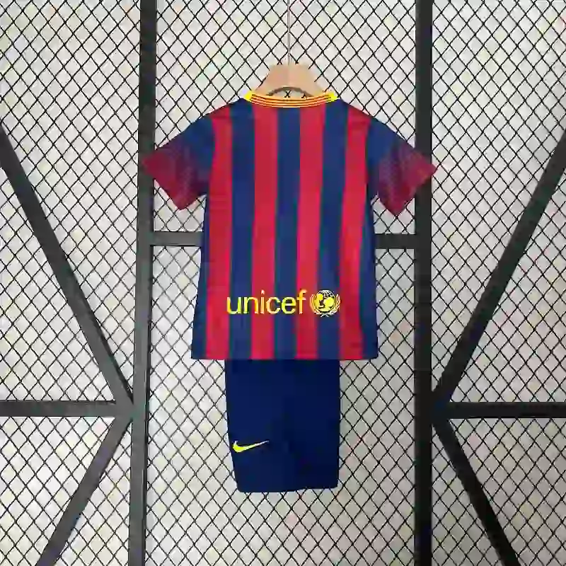 2013-2014 Kids Barcelona Jersey retro kit
