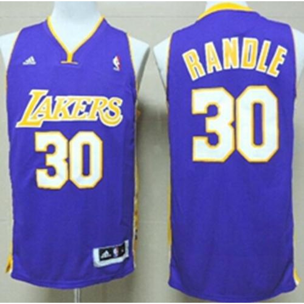 Performance Elite Men's LA Lakers #30 Julius Purple Basketball Jersey