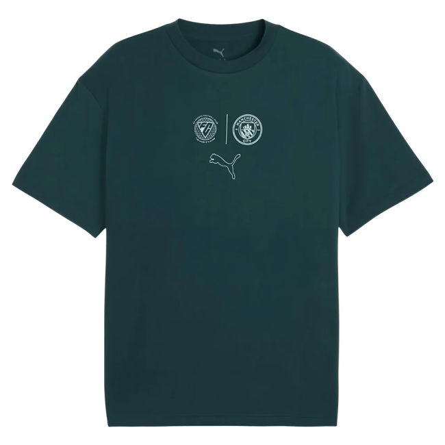 2025-2026 Man City T-shirt (Green Terrain) | Discounted