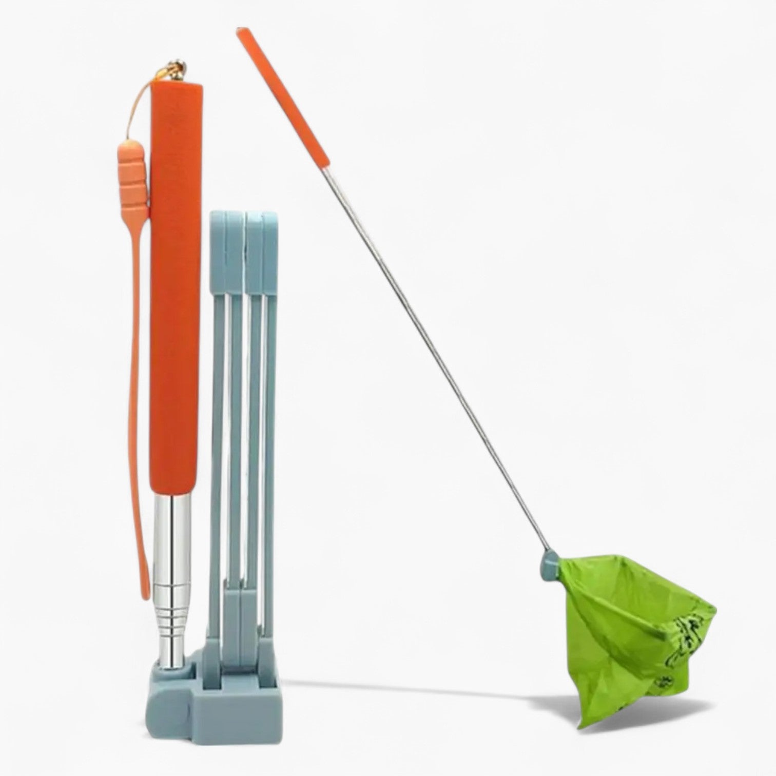 PooPal Frenchie Poop Scoop – Steel Long Handle Waste Picker