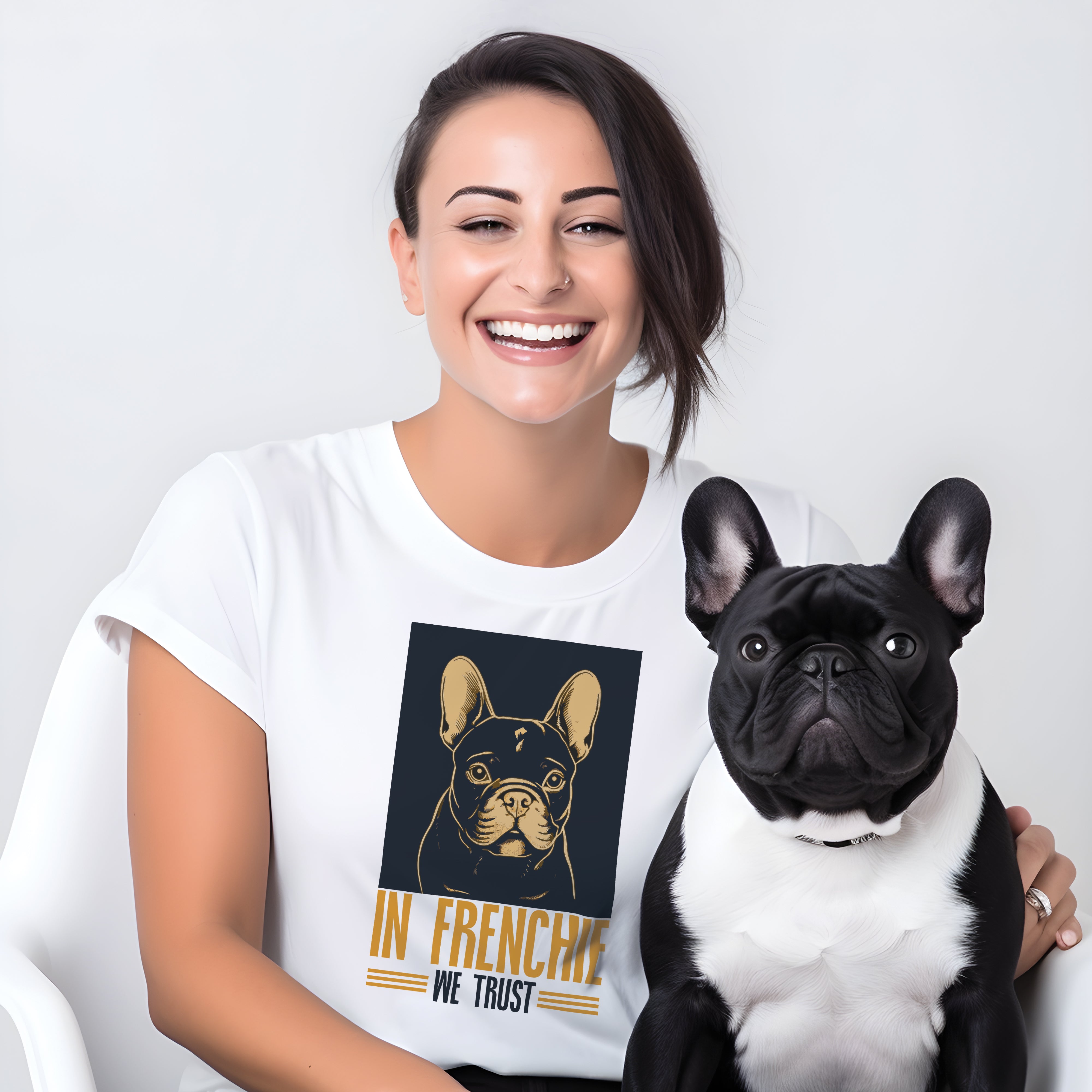 Pet-Lover French Bulldog Elegance - Unisex T-shirt for Home Use Premium