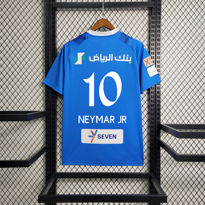 Quick Dry 2324 Al Hilal Saudi Nermar Jr 10 Home Soccer Jersey