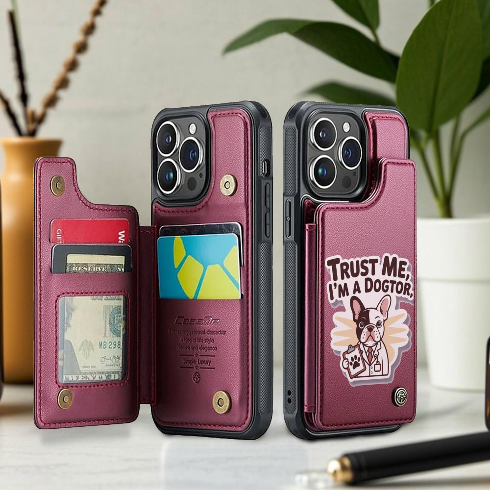 Durable Finn - Leather Wallet Case For For Iphone & Samsung for Casual