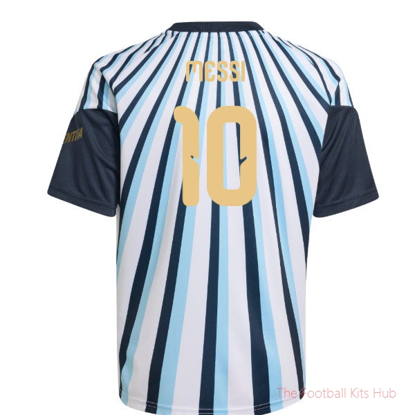 Argentina 2026-2027 Home Pre-Match Shirt (Kids) (Messi 10)