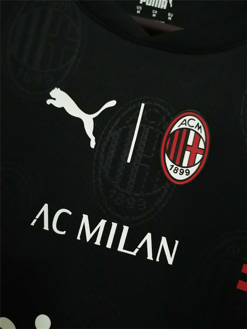 AC Milan 21-22 Away Black Soccer Jersey Football Shirt - Official