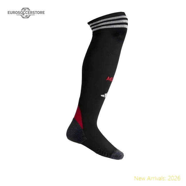 Official 2025-2026 Man Utd Home Socks (black) - Premium Quality