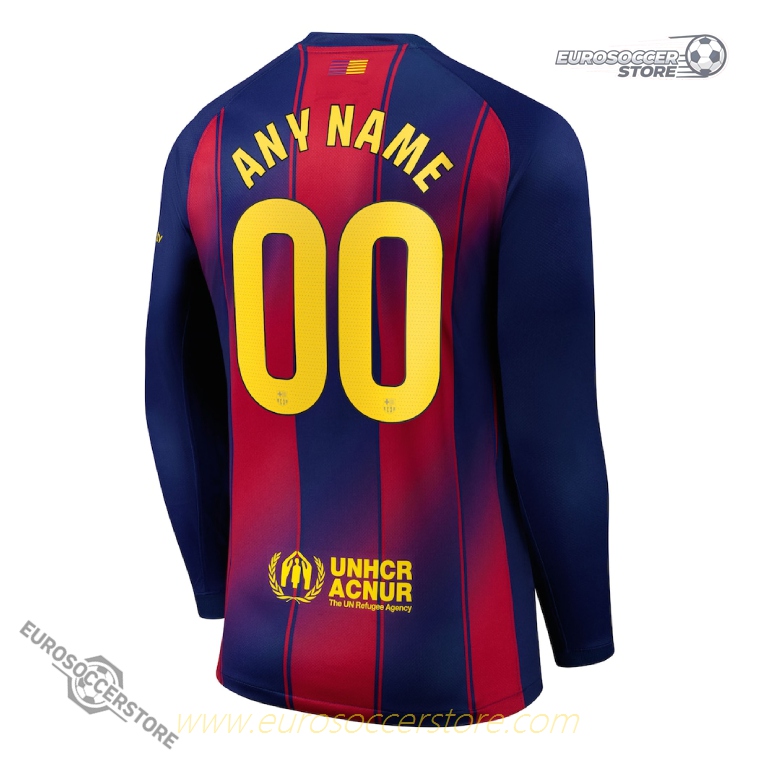 Barcelona's 25-26 Season Home Long Sleeve Football Jersey
