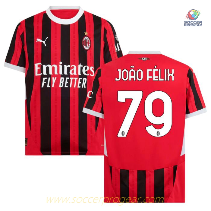 AC Milan Home Team Jersey 2024-25 Edition Joao Felix