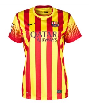 13-14 Barcelona Away Women's Jersey Shirt - Official Replica 792