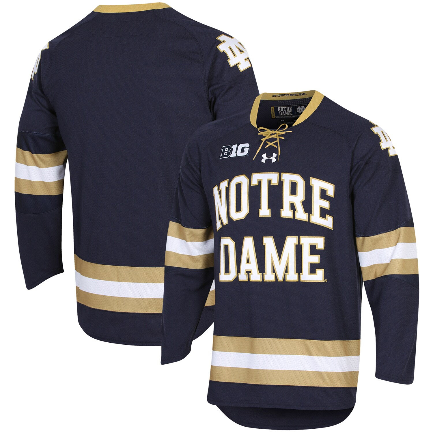 [DDG] Notre Dame Fighting Irish UA Replica Hockey Jersey - Navy