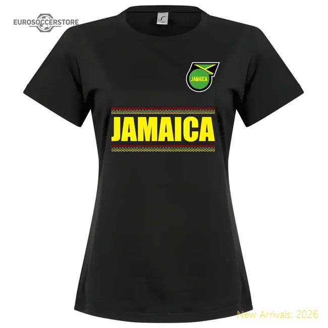 Jamaica Team Womens T-Shirt - Black