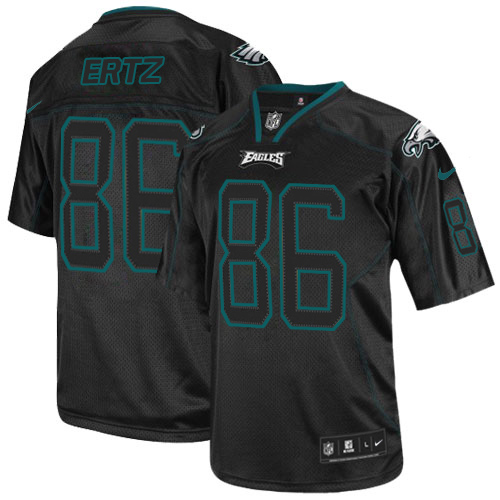 NFL PHI Eagles #86 Zach Ertz Black Lights Out Jersey - High Quality