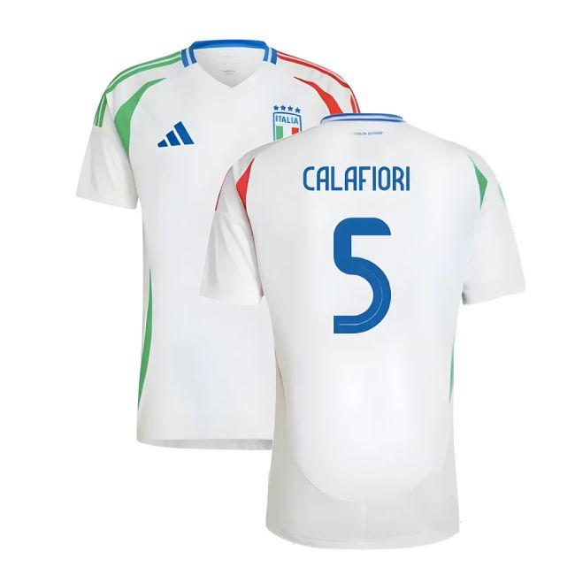 2024-2025 Italy Away Shirt (Calafiori 5) Premium Oranje