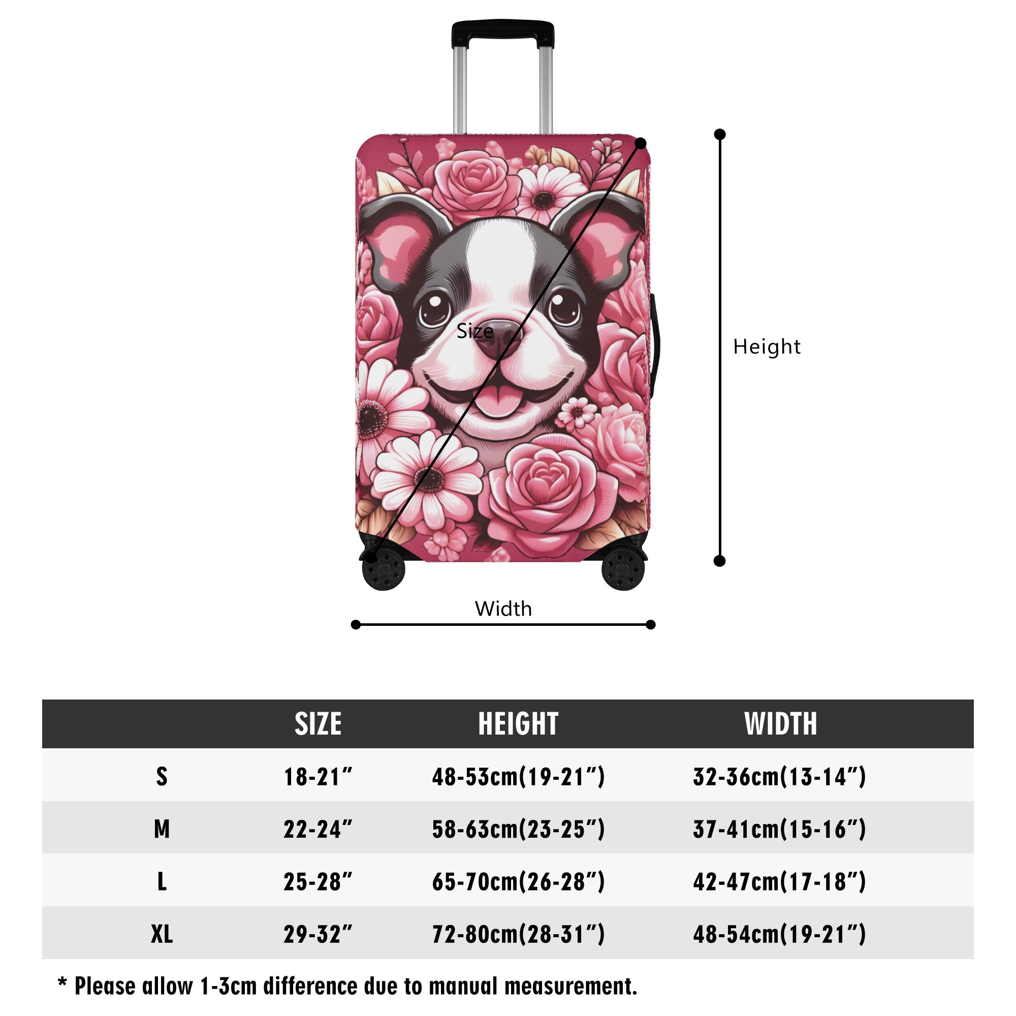 French Bulldog Lacey Luggage Cover For Boston Terrier Lovers Durable Dog Item