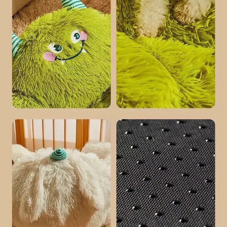 Warm Anti-slip Plush Monster Sleeping Nest Indoor Use | Non-slip Design