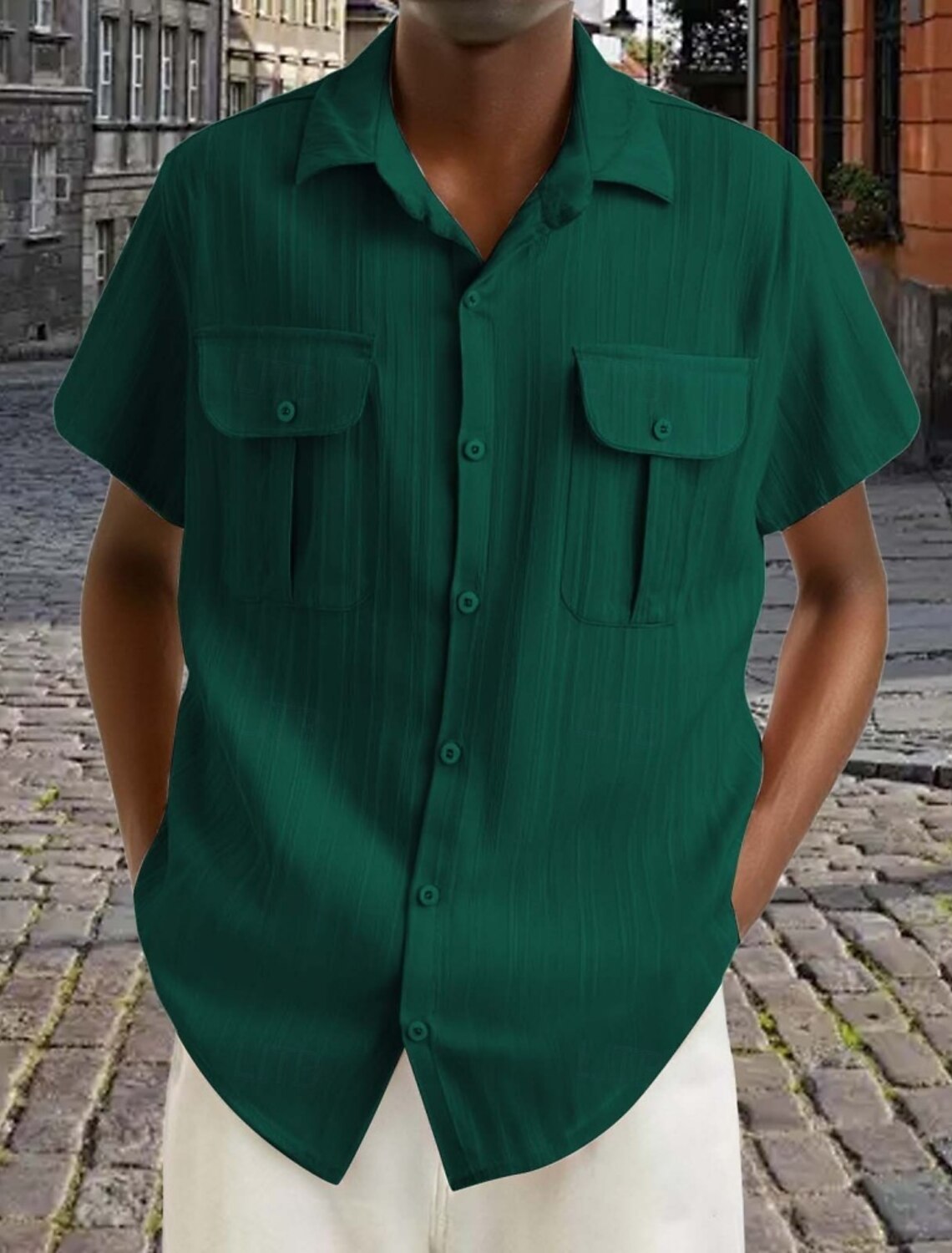 Men's Shirt Texture Work Jacquard Dark Brown Black White Pink Wine