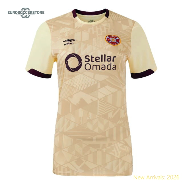 2024-2025 Hearts Away Fan Version Womens Shirt For Match Day