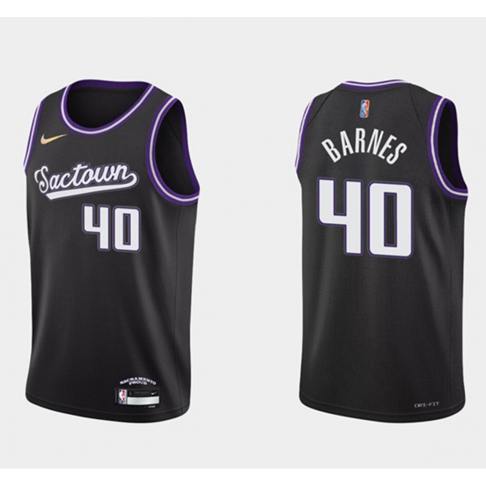 Premium Men's Sacramento Kings #40 Harrison Black Basketball Jersey