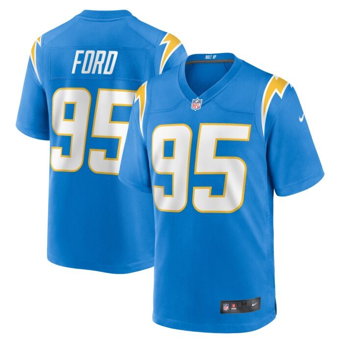 None Men's LA Chargers Durable Game Jersey Game Day Wear